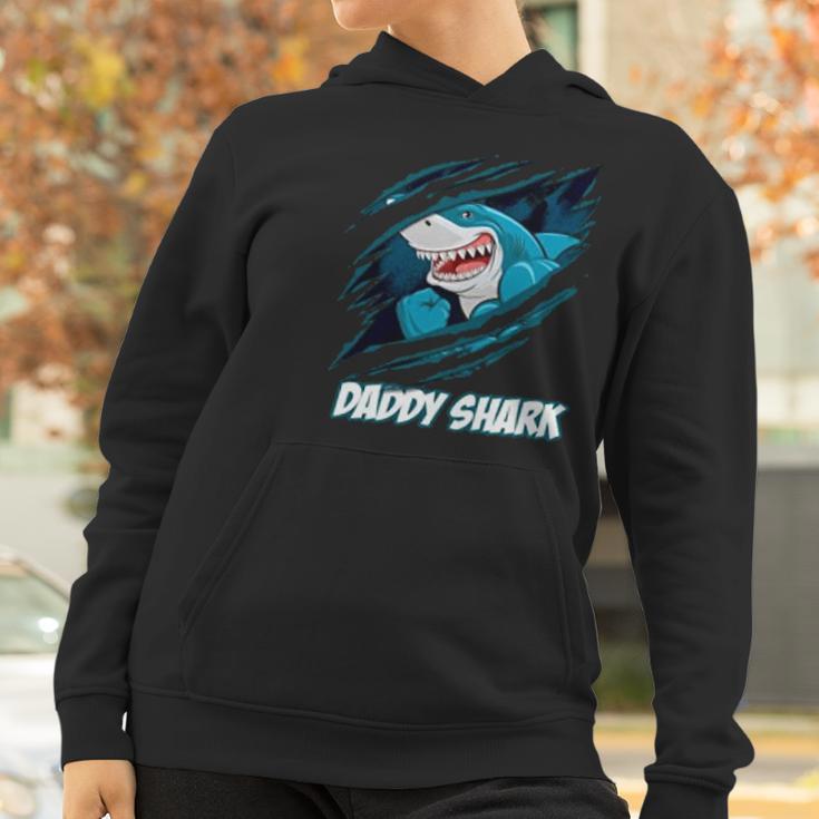 Daddy Shark In Blood Best Christmas Gifts For Dad Women Hoodie Gifts for Women