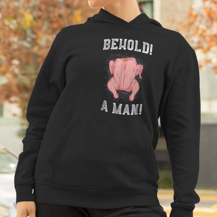 Diogenes Behold A Man Chicken Epic Philosophy Women Hoodie Gifts for Women