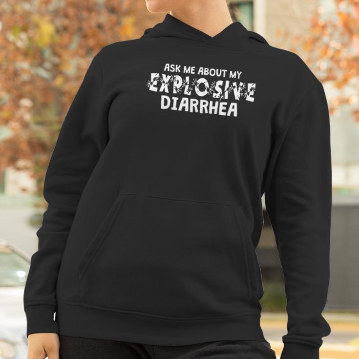 Explosive Diarrhea Graphic Novelty Sarcastic Funny Women Hoodie Gifts for Women