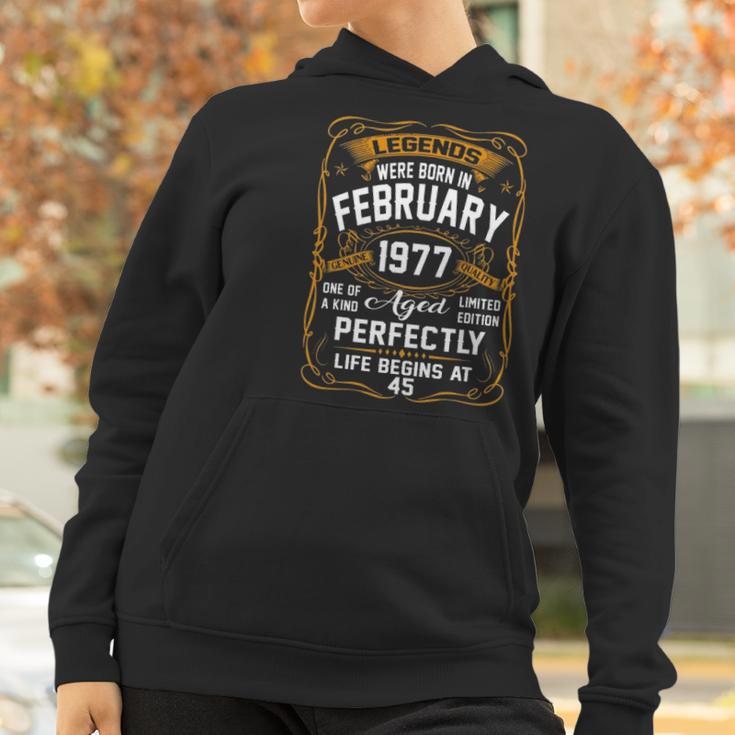 February 1977 45Th Birthday Gift 45 Years Old Men Women Women Hoodie Gifts for Women