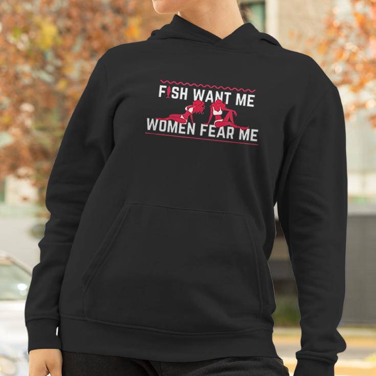 Fish Want Me Women Fear Me Beautiful Art Women Hoodie Gifts for Women