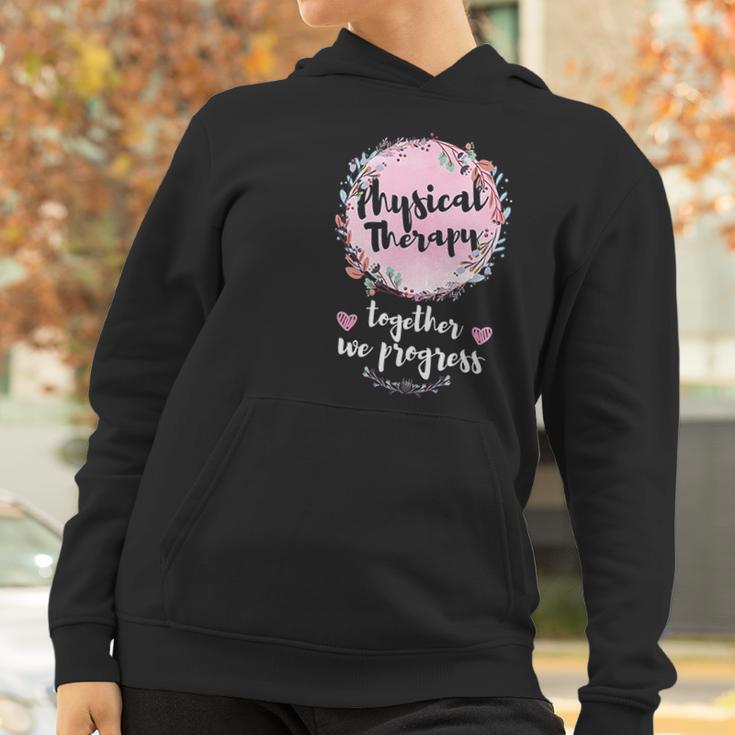 Floral Motivational Pt Pta Team Squad Gifts Physical Therapy Women Hoodie Gifts for Women