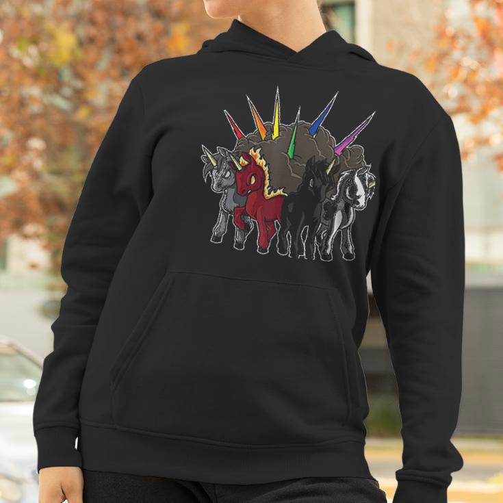 The Four Unicorns Of The Apocalypse Horsemen Parody Women Hoodie Gifts for Women