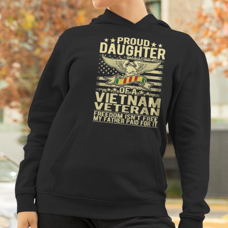 Freedom Isnt Free Proud Daughter Of Vietnam Veteran Ribbon Women Hoodie Gifts for Women