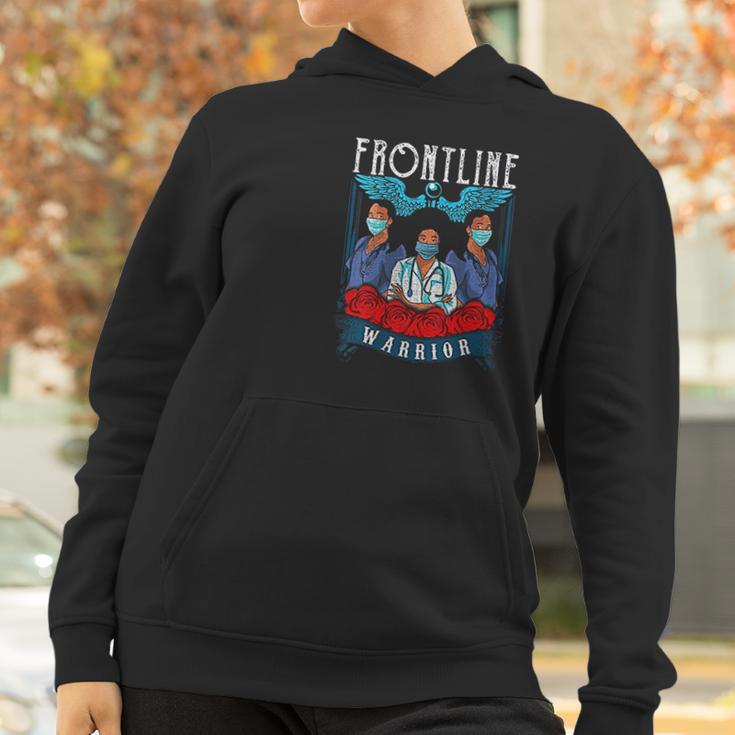 Frontline Warrior Proud Hero Black Nurse Superhero Gift Women Hoodie Gifts for Women