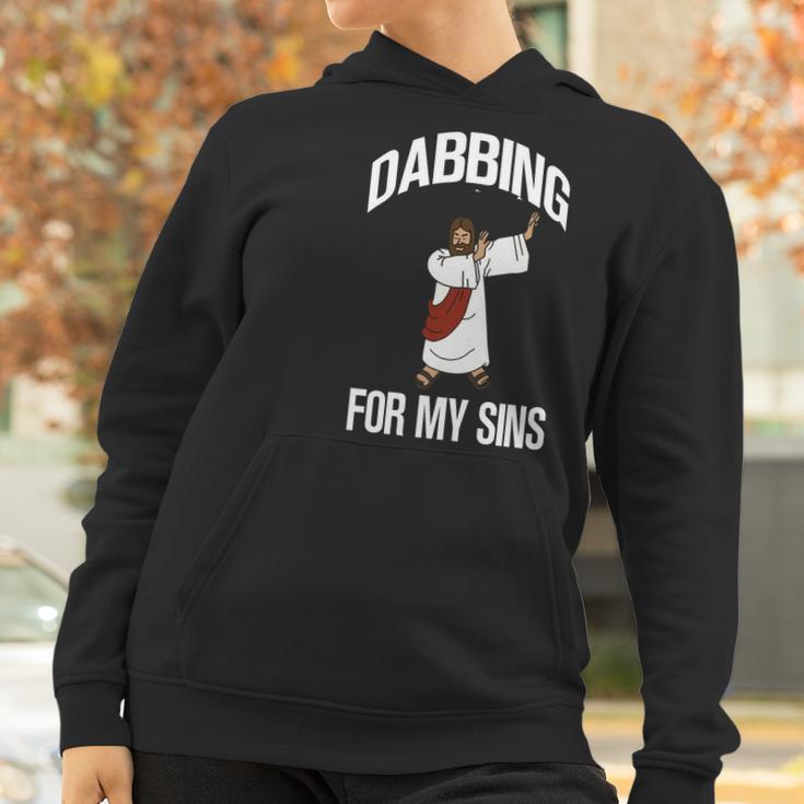 Funny Dabbing Jesus For My Sins Gift Item Women Hoodie Gifts for Women