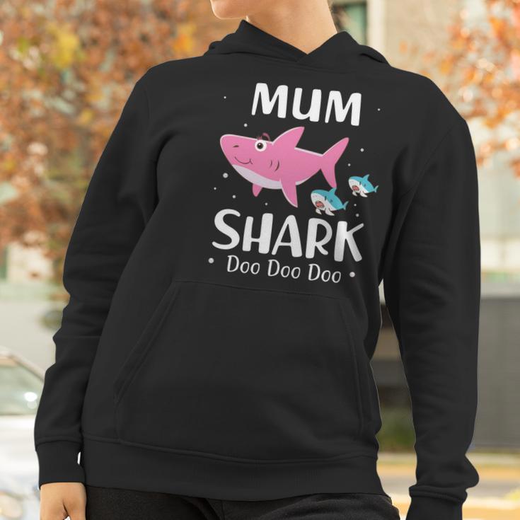 Funny Mum Pink Shark Doo Doo Doo Women Hoodie Gifts for Women