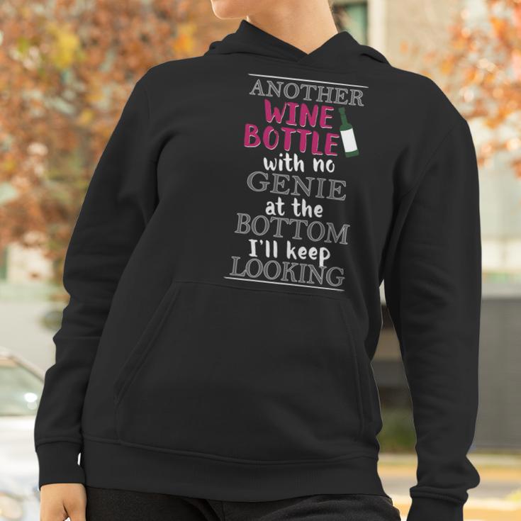 Funny Wine Lover Gift Another Wine Bottle With No Genie Women Hoodie Gifts for Women