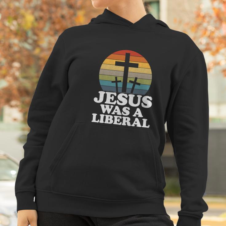 Funny Woke Christian Democrat Jesus Was A Liberal Women Hoodie Gifts for Women