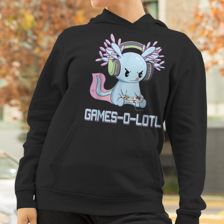 Gamesolotl Axolotl Video Gamer Kawaii Pastel Goth Anime V2 Men Women T-Shirt Graphic Print Casual Unisex Tee Women Hoodie Gifts for Women