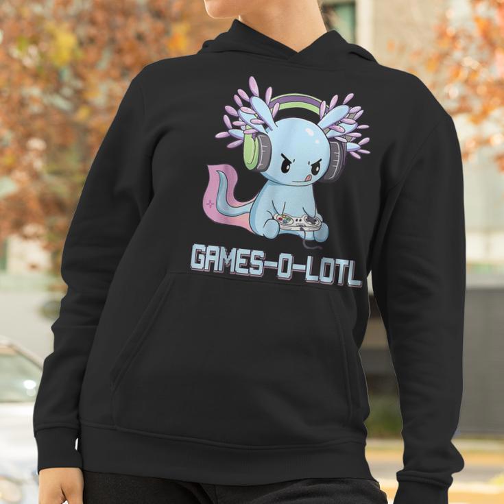 Gamesolotl Axolotl Video Gamer Kawaii Pastel Goth Anime V3 Men Women T-Shirt Graphic Print Casual Unisex Tee Women Hoodie Gifts for Women