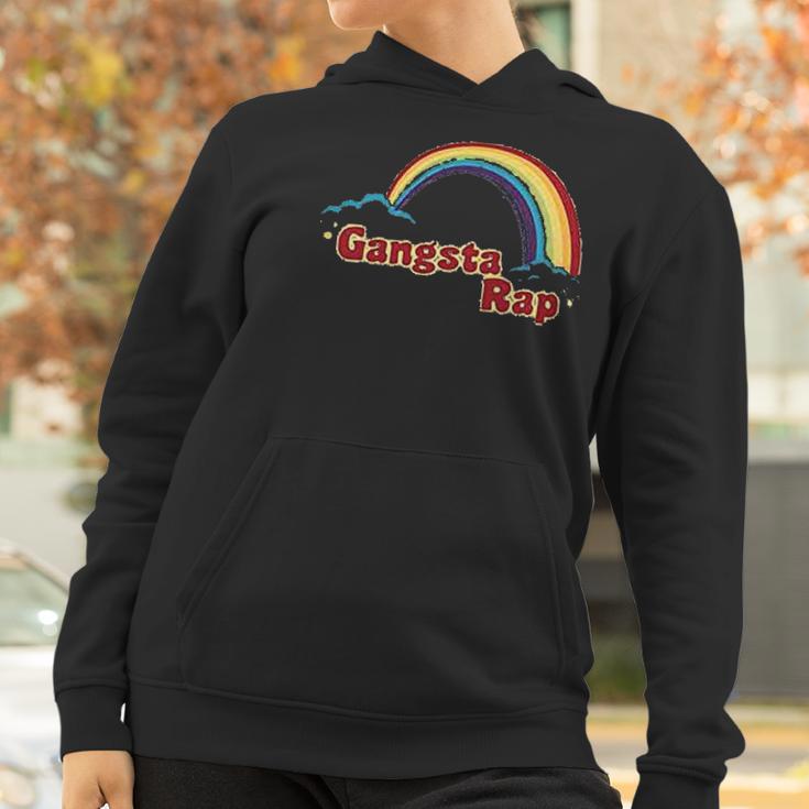 Gangsta Rap Retro Rainbow Women Hoodie Gifts for Women