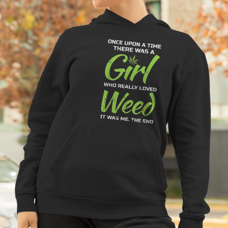 Girl Who Loves Weed Sarcastic Women Hoodie Gifts for Women