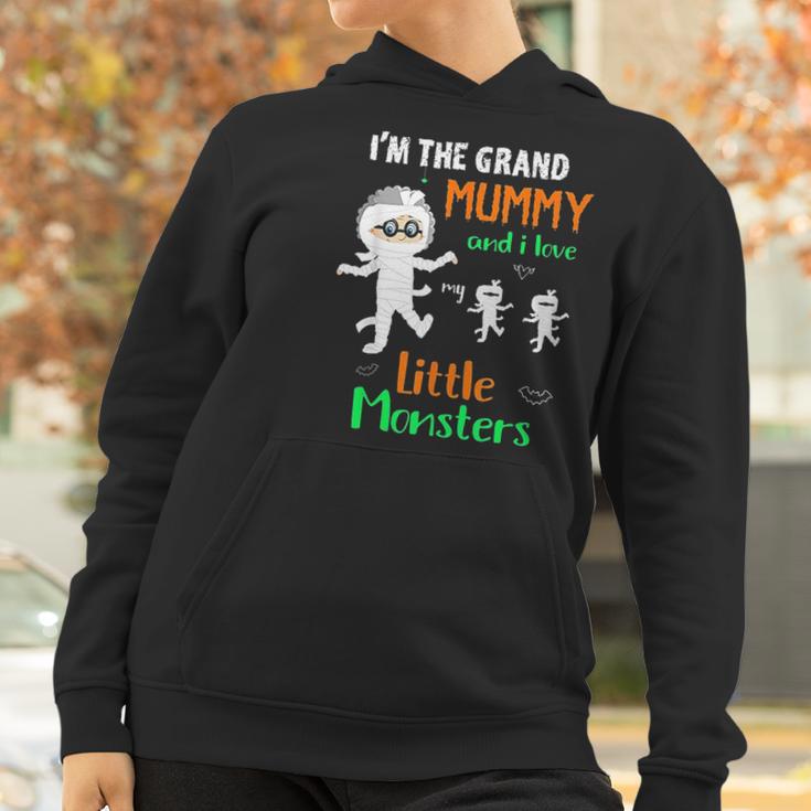 Im The Grand Mummy And I Love My Little Monsters Grandma Women Hoodie Gifts for Women