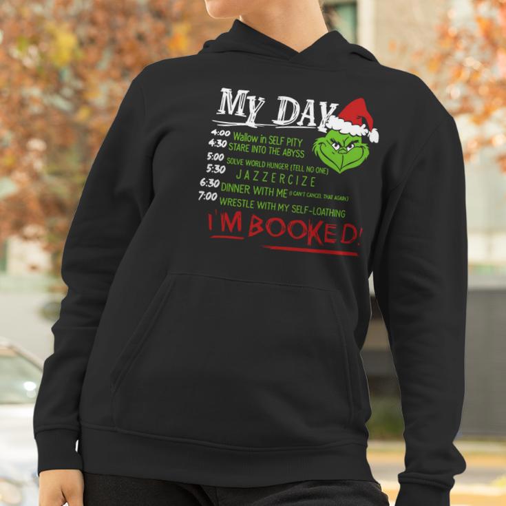 Grinch Christmas My Day List Time Im Booked Sweatshirt Hoodie Women Hoodie Gifts for Women