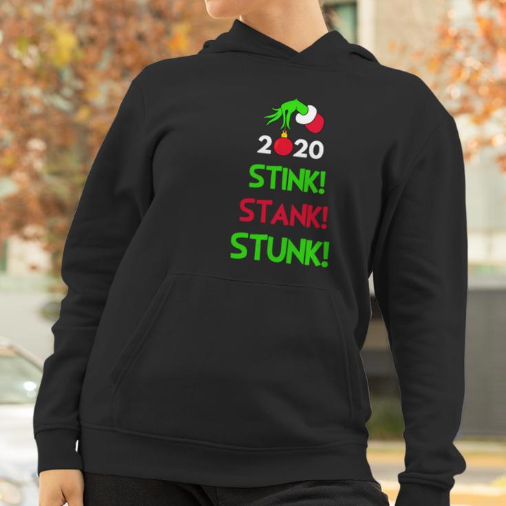 The Grinch Hand Holding 2020 Stink Stank Stunk Christmas Women Hoodie Gifts for Women