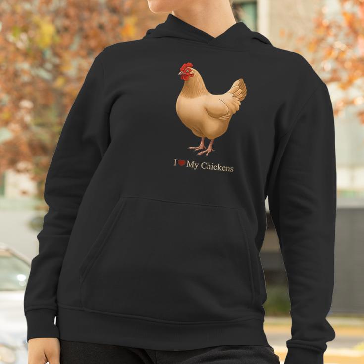 I Heart Love My Chickens Buff Orpington Hen Women Hoodie Gifts for Women