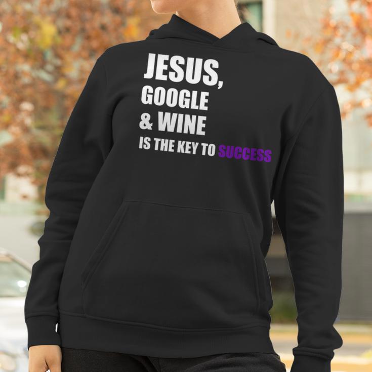 Jesus Google Wine Is The Key To Success Creative Women Hoodie Gifts for Women