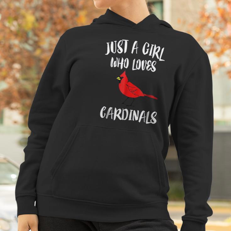 Just A Girl Who Loves Cardinals Bird Birding Gift Women Hoodie Gifts for Women