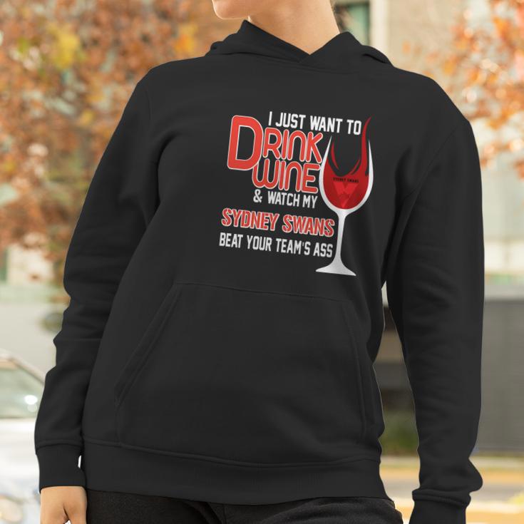 I Just Want To Drink Wine And Watch My Sudney Swans Women Hoodie Gifts for Women