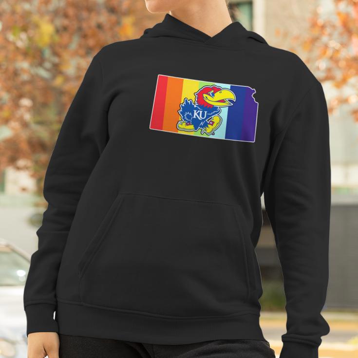 Kansas Jayhawks Rainbow Women Hoodie Gifts for Women