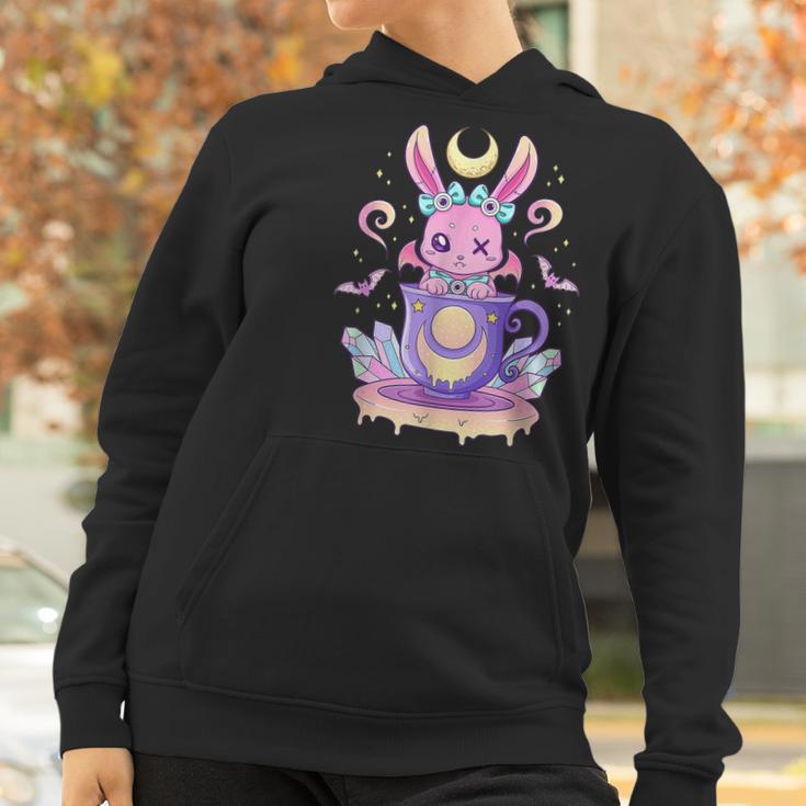 Kawaii Pastel Goth Cute Creepy Bunny In Teacup Men Women T-Shirt Graphic Print Casual Unisex Tee Women Hoodie Gifts for Women