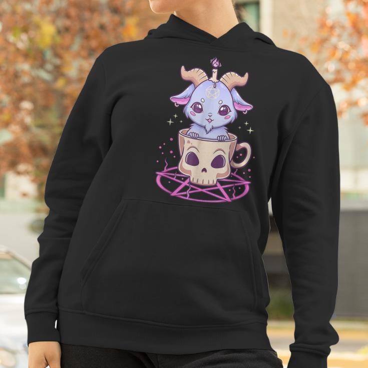 Kawaii Pastel Goth Cute Creepy Pentacle Baphomet Goat Men Women T-Shirt Graphic Print Casual Unisex Tee Women Hoodie Gifts for Women