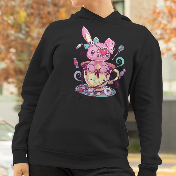 Kawaii Pastel Goth Cute Creepy Rabbit Menhera Occult Bunny V2 Men Women T-Shirt Graphic Print Casual Unisex Tee Women Hoodie Gifts for Women