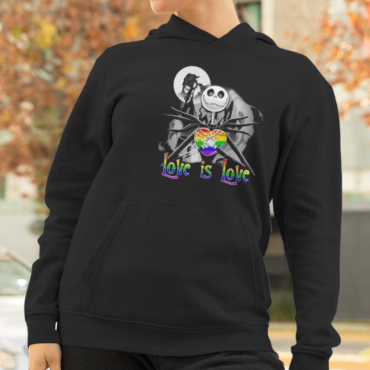 Lgbt Jack Skellington The Nightmare Before Christmas Love Is Love Halloween Shirt Mf Women Hoodie Gifts for Women