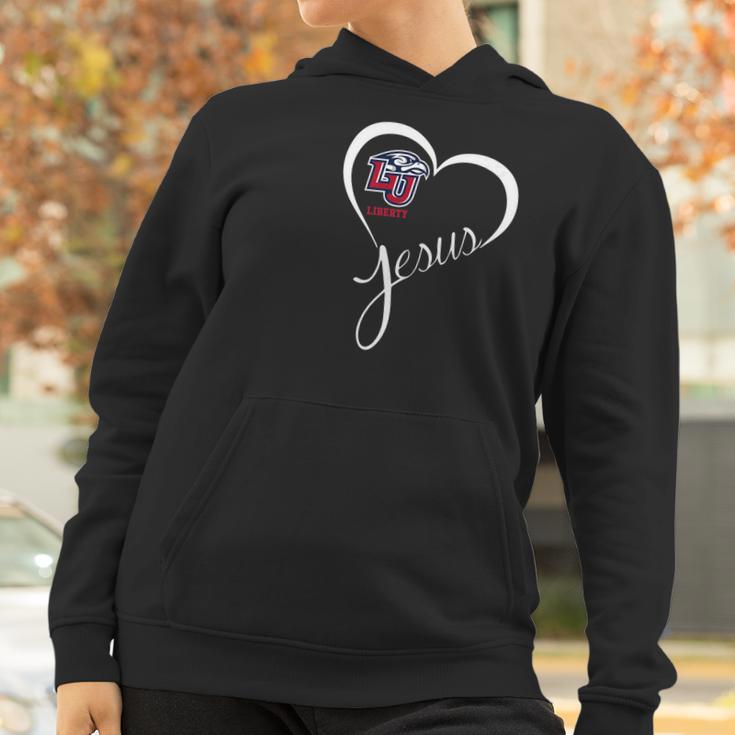 Liberty Flames Heart Jesus Apparel Women Hoodie Gifts for Women