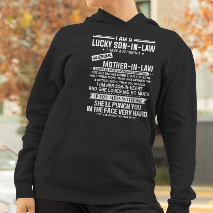 Lucky Son In Law Off A Freaking Mother In Law Women Hoodie Gifts for Women