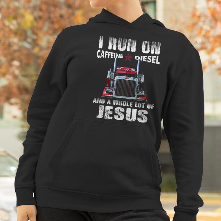 Mens Caffeine Diesel Jesus Christian Trucker Distressed Women Hoodie Gifts for Women