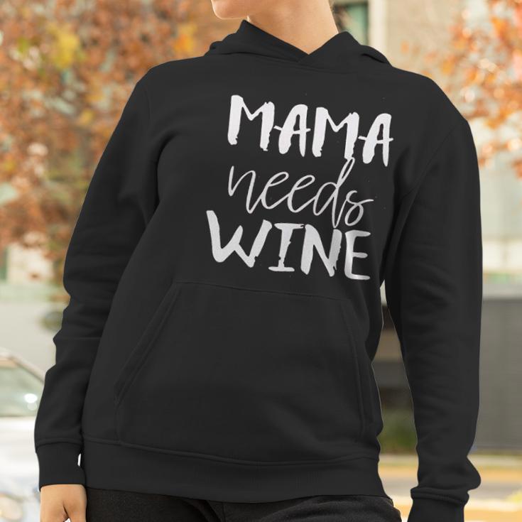 Mousya Mama Needs Wine Letter Print Drinking Women Hoodie Gifts for Women