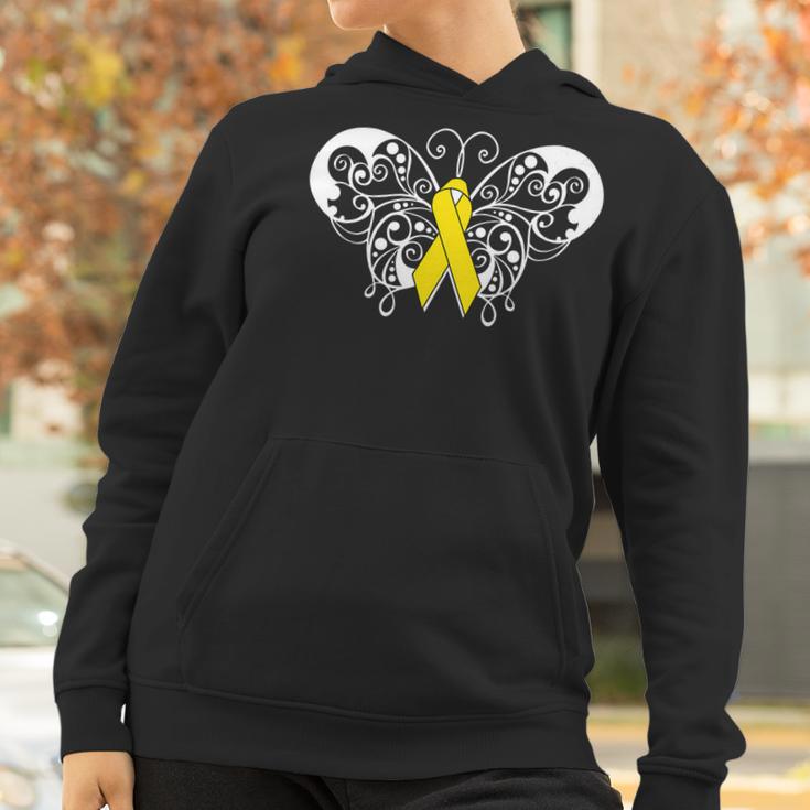 Neuroblastoma Awareness Ribbon Butterfly Women Hoodie Gifts for Women