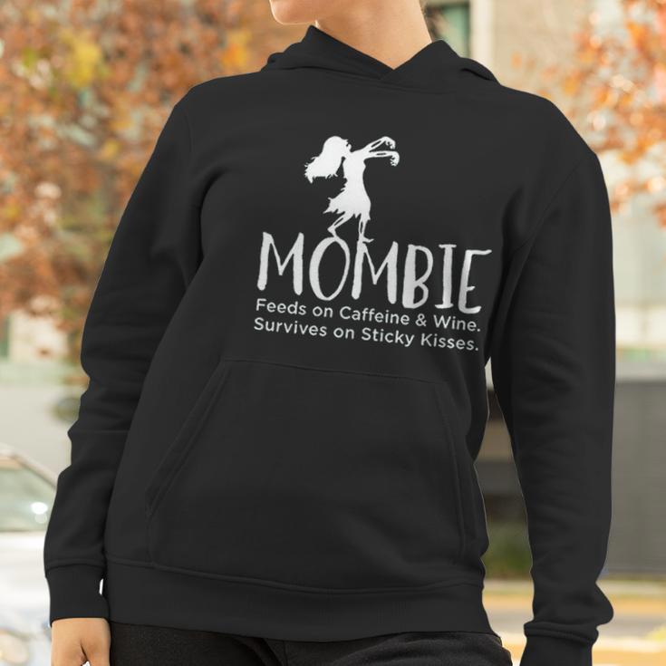 Noffish Women Mombie Feeds On Caffeine And Wine Women Hoodie Gifts for Women