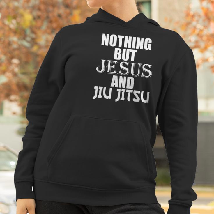 Nothing But Jesus And Jiu Jitsu Bjj Christian Mma Women Hoodie Gifts for Women