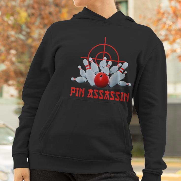 Pin Assassin Funny Bowling Women Hoodie Gifts for Women