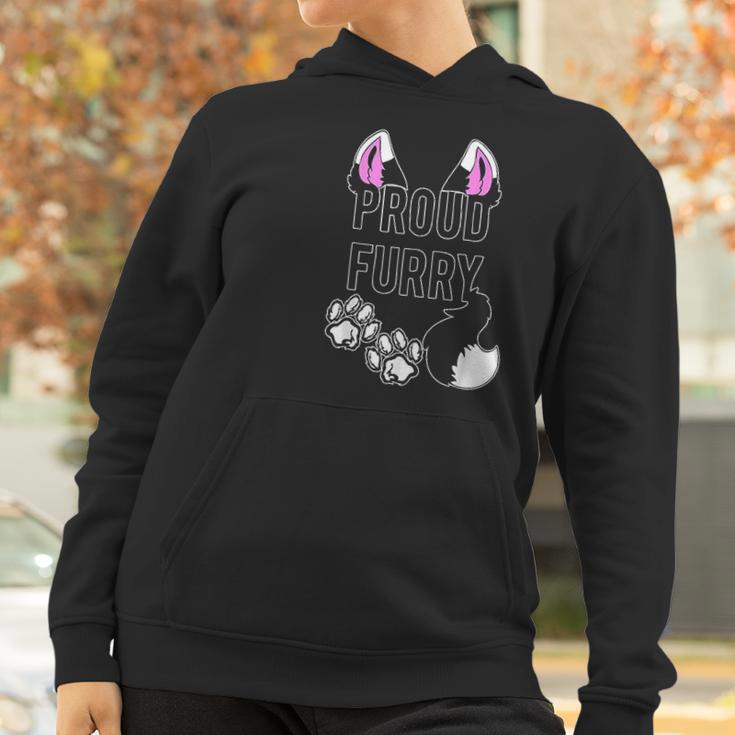 Proud Furry Furries Tail Ears Cosplay Fursona Women Men Women Hoodie Gifts for Women