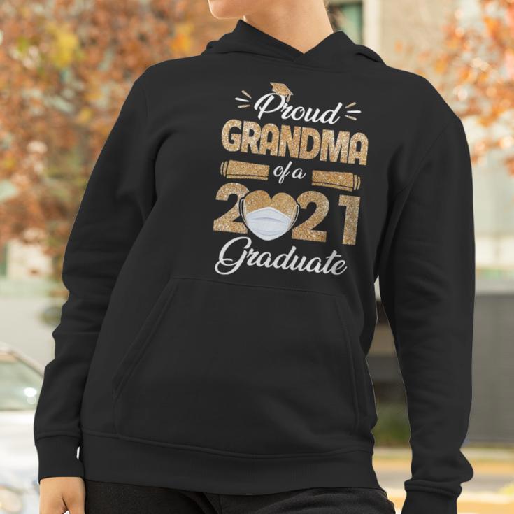 Proud Grandma Of A Class Of 2021 Face Mask Graduate Senior Women Hoodie Gifts for Women