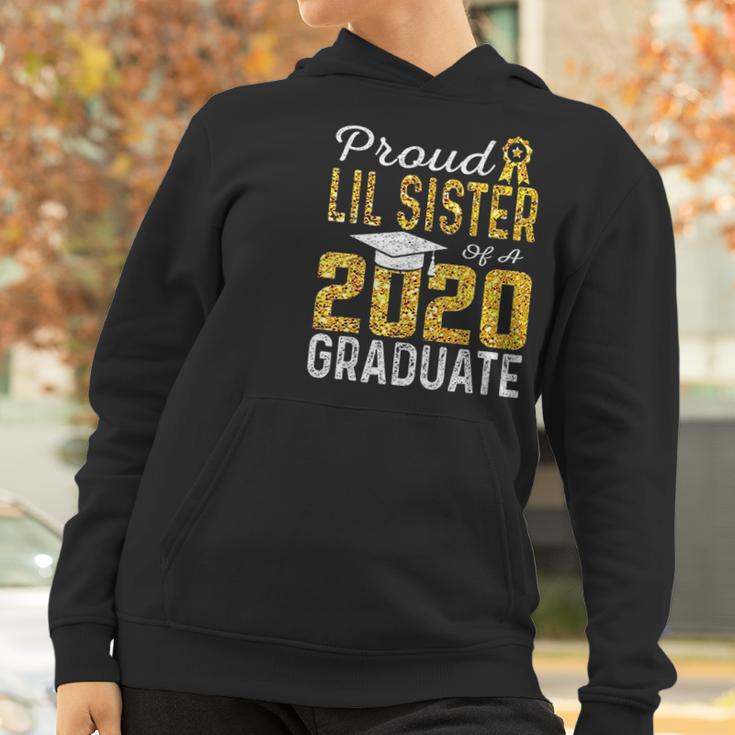 Proud Lil Sister Of A 2020 Graduate Women Hoodie Gifts for Women