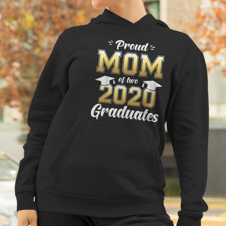 Proud Mom Of Two 2020 Graduates Women Hoodie Gifts for Women