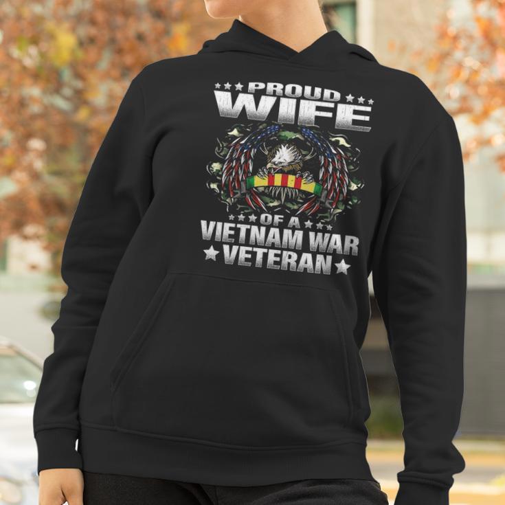 Womens Proud Wife Of A Vietnam War Veteran Military Vets Spouse Women Hoodie Gifts for Women