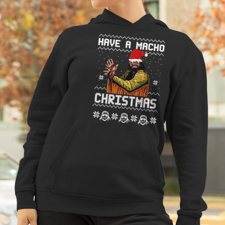 Randy Macho Man Savage Have A Macho Christmas Ugly Women Hoodie Gifts for Women