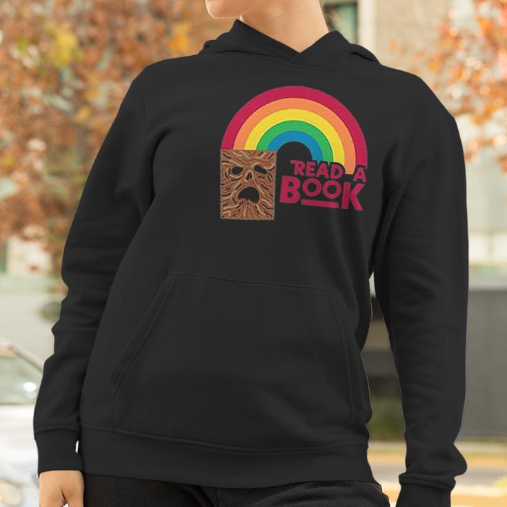 Read A Book Necronomicon Rainbow Funny Horror Graphic Women Hoodie Gifts for Women