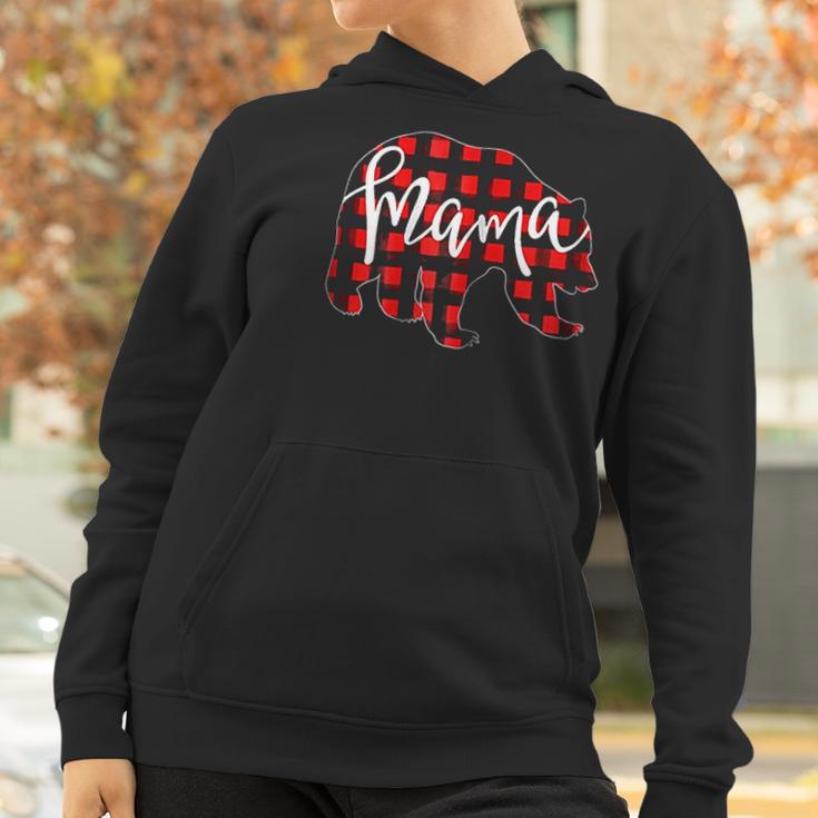 Red Plaid Mama Bear Buffalo Mom Women Hoodie Gifts for Women