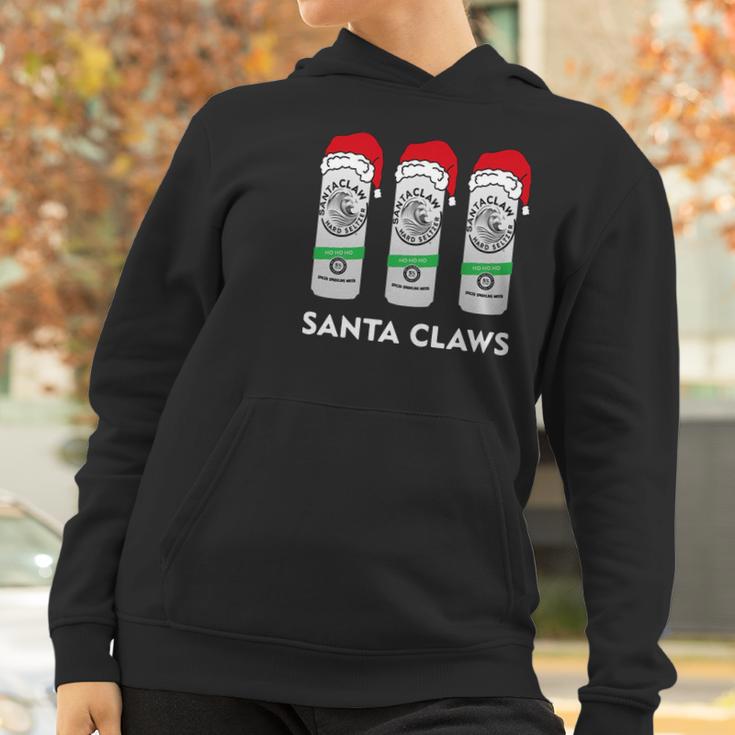 Santa Claws White Claw Hard Seltzer Christmas Shirt Women Hoodie Gifts for Women