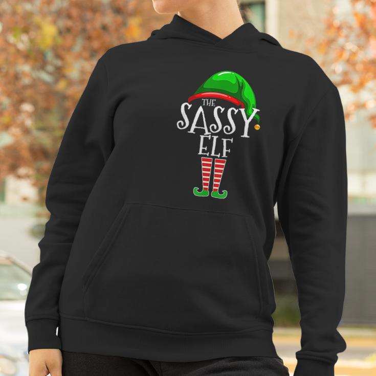 The Sassy Elf Family Matching Group Christmas Gift Funny Women Hoodie Gifts for Women