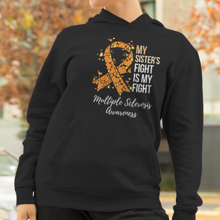 My Sister S Fight Is My Fight Multiple Sclerosis Awareness Women Hoodie Gifts for Women