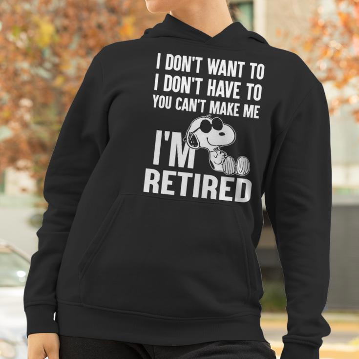 Snoopy Im Retired Women Hoodie Gifts for Women