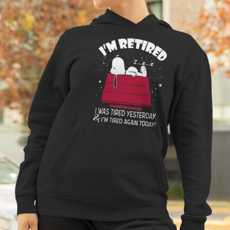 Snoopy Im Retired I Was Tired Yesterday Shirt Hoodie Tank Top Women Hoodie Gifts for Women